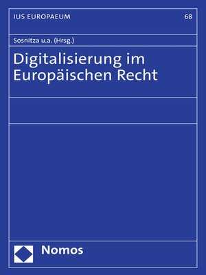 cover image of Digitalisierung im Europäischen Recht